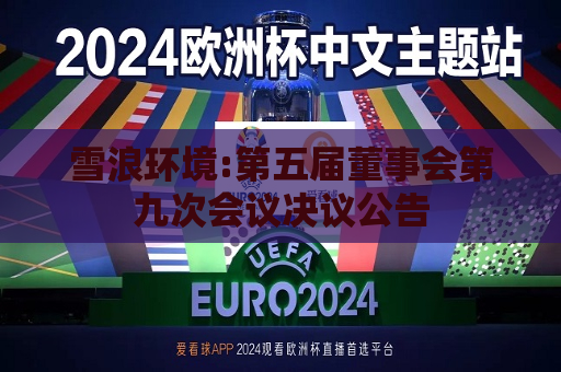 雪浪环境:第五届董事会第九次会议决议公告  第1张