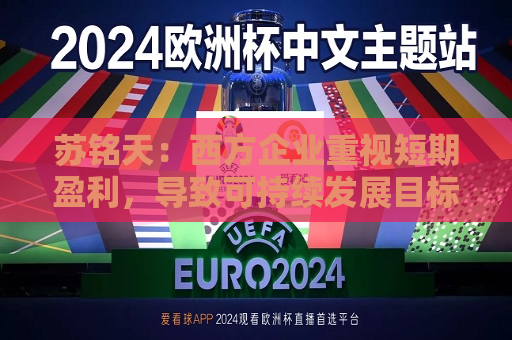 苏铭天：西方企业重视短期盈利，导致可持续发展目标在逐渐边缘化