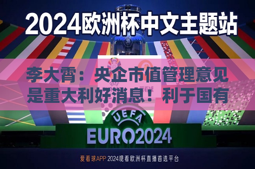 李大霄：央企市值管理意见是重大利好消息！利于国有资产保值增值  第1张