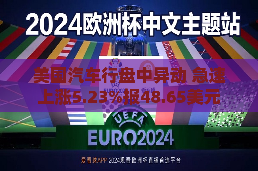 美国汽车行盘中异动 急速上涨5.23%报48.65美元