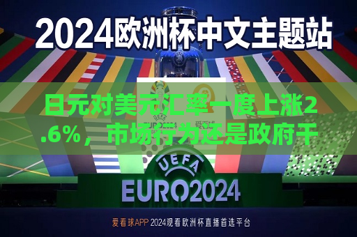 日元对美元汇率一度上涨2.6%，市场行为还是 *** 干预？  第1张