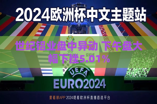世纪铝业盘中异动 下午盘大幅下挫5.01%