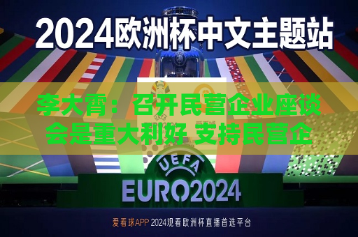 李大霄：召开民营企业座谈会是重大利好 支持民营企业有利于稳定经济稳定股市