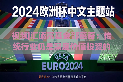 视频|汇添富基金邵蕴奇：传统行业仍是深度价值投资的重要领域