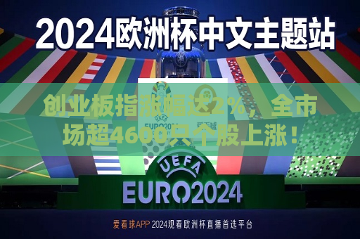 创业板指涨幅达2%，全市场超4600只个股上涨！