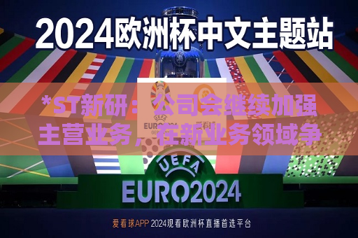 *ST新研：公司会继续加强主营业务，在新业务领域争取更多的订单