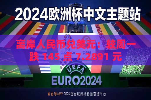 离岸人民币兑美元：较周一跌 145 点 7.2891 元