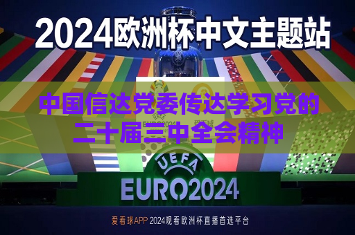 中国信达党委传达学习党的二十届三中全会精神
