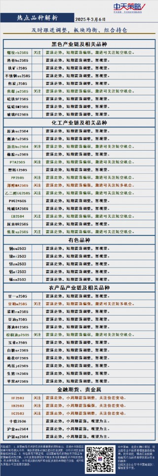 中天策略:3月6日市场分析