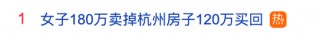 热搜之一！6年前180万元卖房，现在120万元买回相同房源，她倒赚60万元：每月还能收3500元房租
