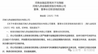 刘海艇获任九鼎金租董事长，能否扭转利润大幅下滑颓势？