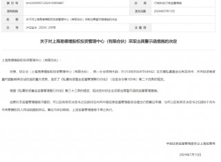 上海易德增股权投资基金收证监局警示函，因未向投资者披露可能影响其合法权益的重大信息