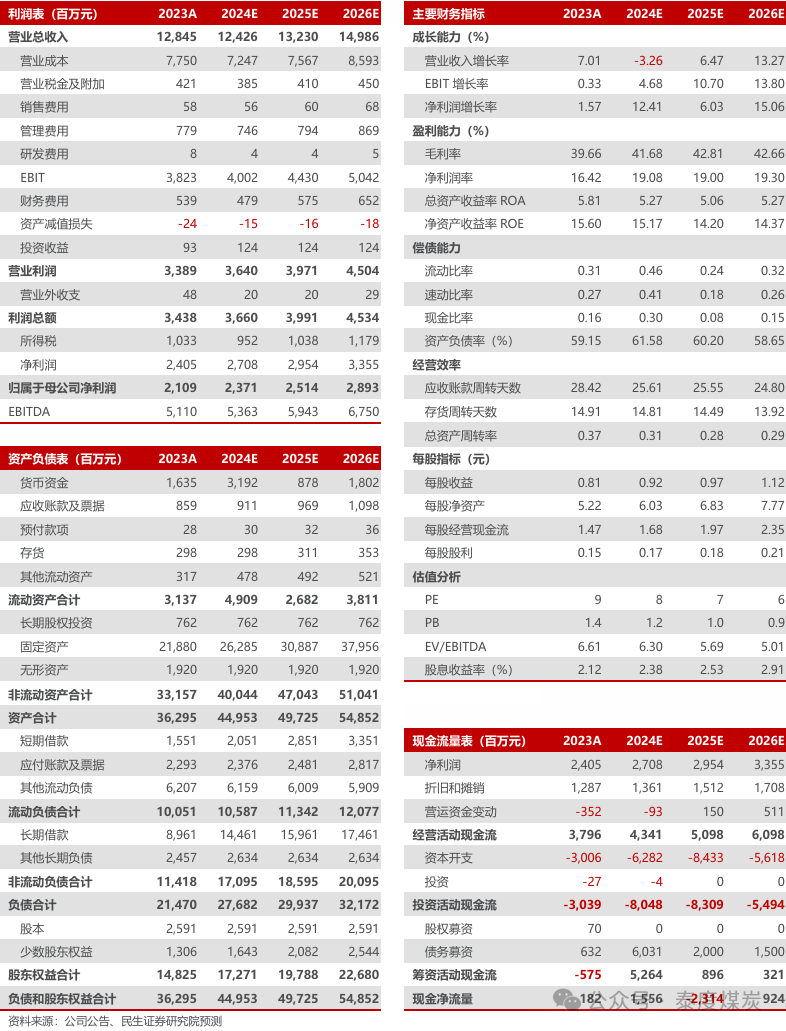 【民生能源】新集能源2024年业绩快报点评：煤电均有亮点，利润逆势增长  第2张